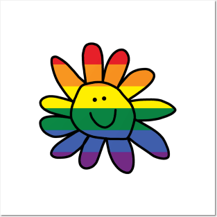 Pride Daisy Doodle Smiley Face Posters and Art